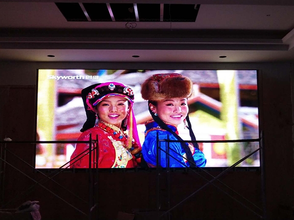 August 2018 jiangsu nanjing indoor p4 two 10 square hotel LED display