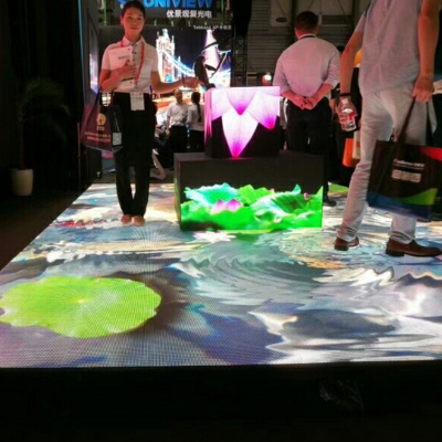 Interactive floor tile LED display