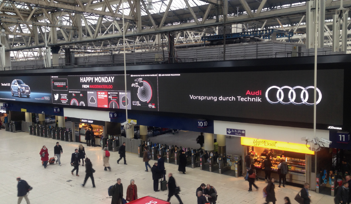 London Waterloo station traffic guidance screen case, LED big traffic display solution, LED traffic guidance screen quotation, LED information guidance screen quotation, LED traffic guidance screen control software, LED traffic guidance screen system