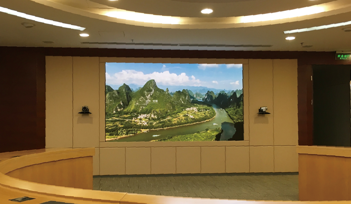 LED display in PCRG conference room